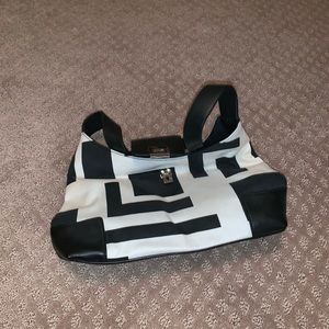 Black and white purse